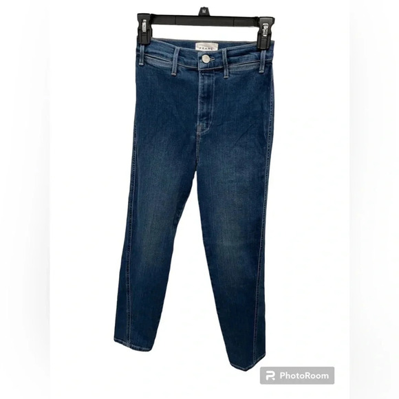 👖✨ FRAME Le Sylvie Crop Jeans Dark Wash Size 26 ✨👖 - Picture 1 of 5